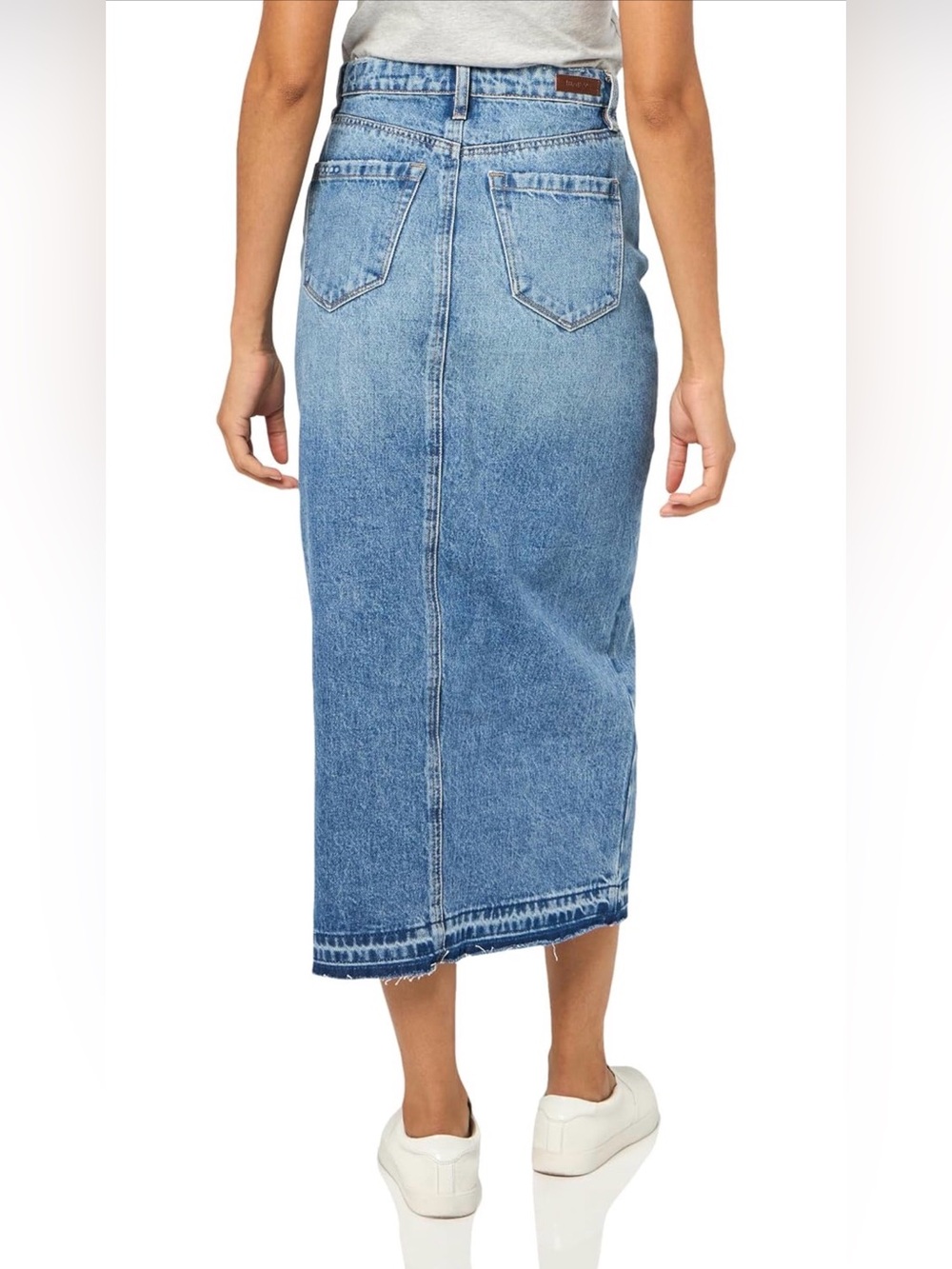 [BLANK𝑵𝒀𝑪] Double Duty High-Rise Midi Denim Skirt | size 29 / 8 Blank NYC 🩵 - Picture 4 of 10